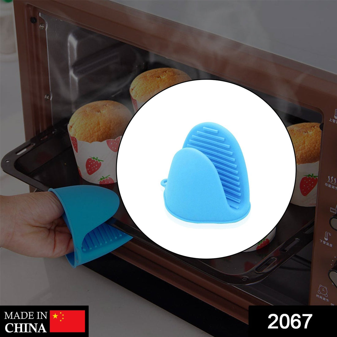 Heat-resistant cooking potholder in silicone material