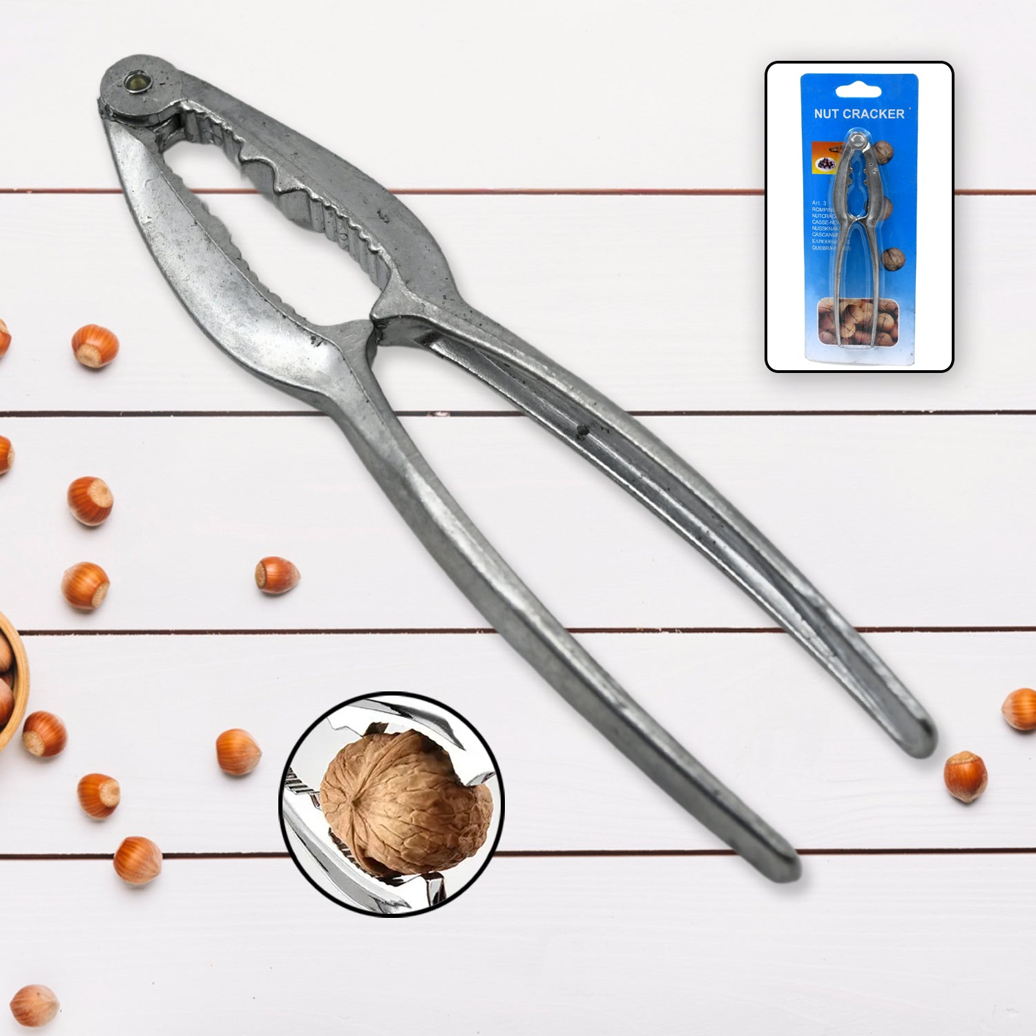 Luxury Stainless Walnut Cracker – Portable Nut Cutter & Pliers