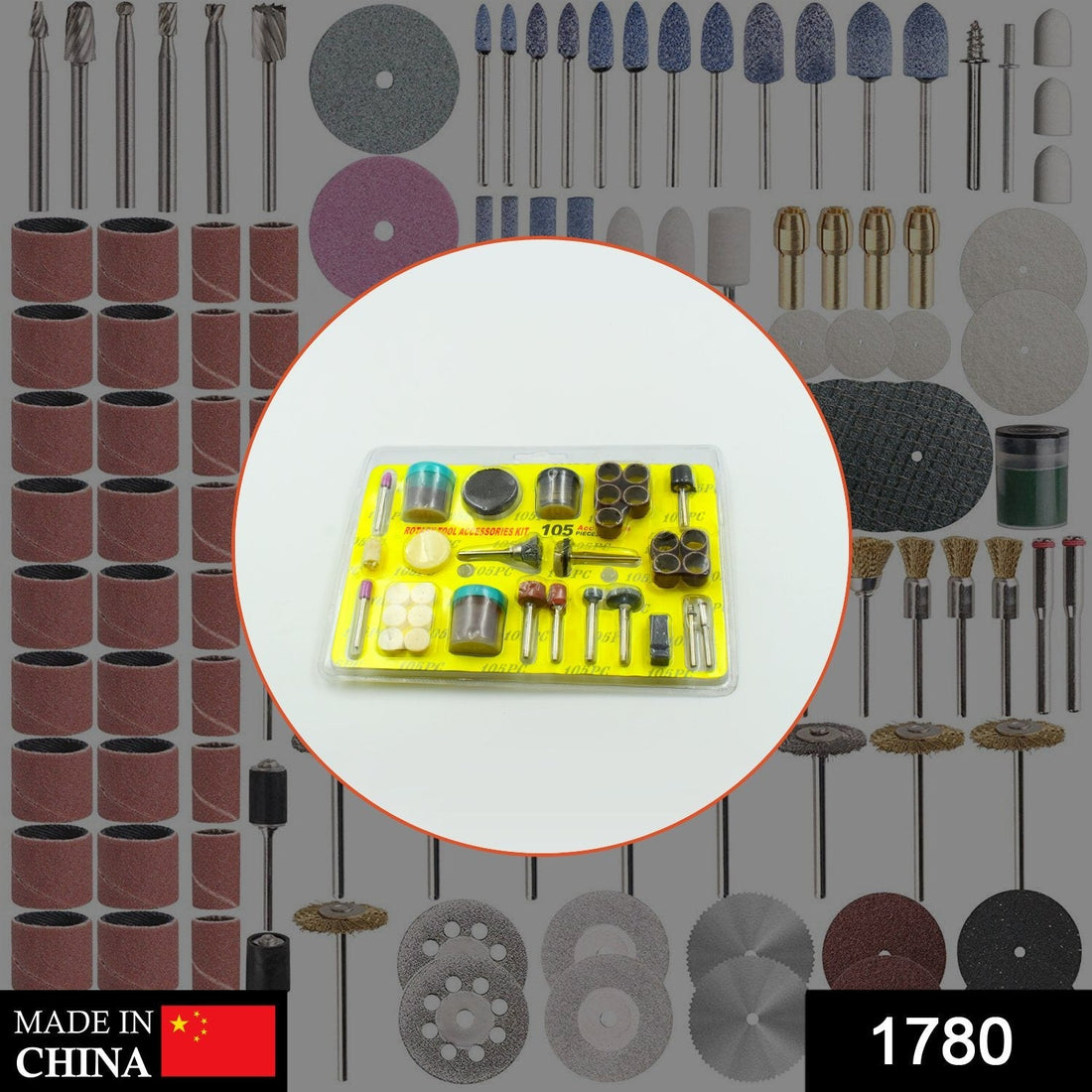 Rotary tool accessory set, mini drill bits for versatile use.