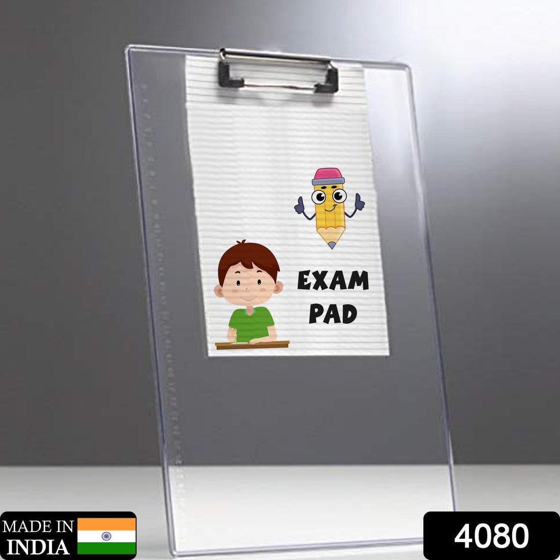 Unbreakable exam pad with measuring side