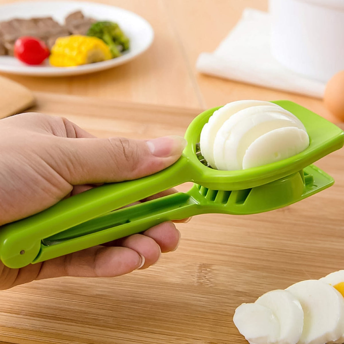 Multipurpose Slicer with Seven Blades, Egg Slicers Stainless Slicer, Strawberry, Tomato, Kiwi, Fruit Cutter, Divider Separator