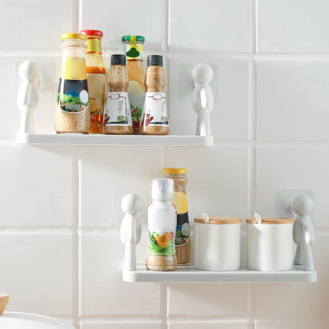 Cute floating wall shelf with brown box design