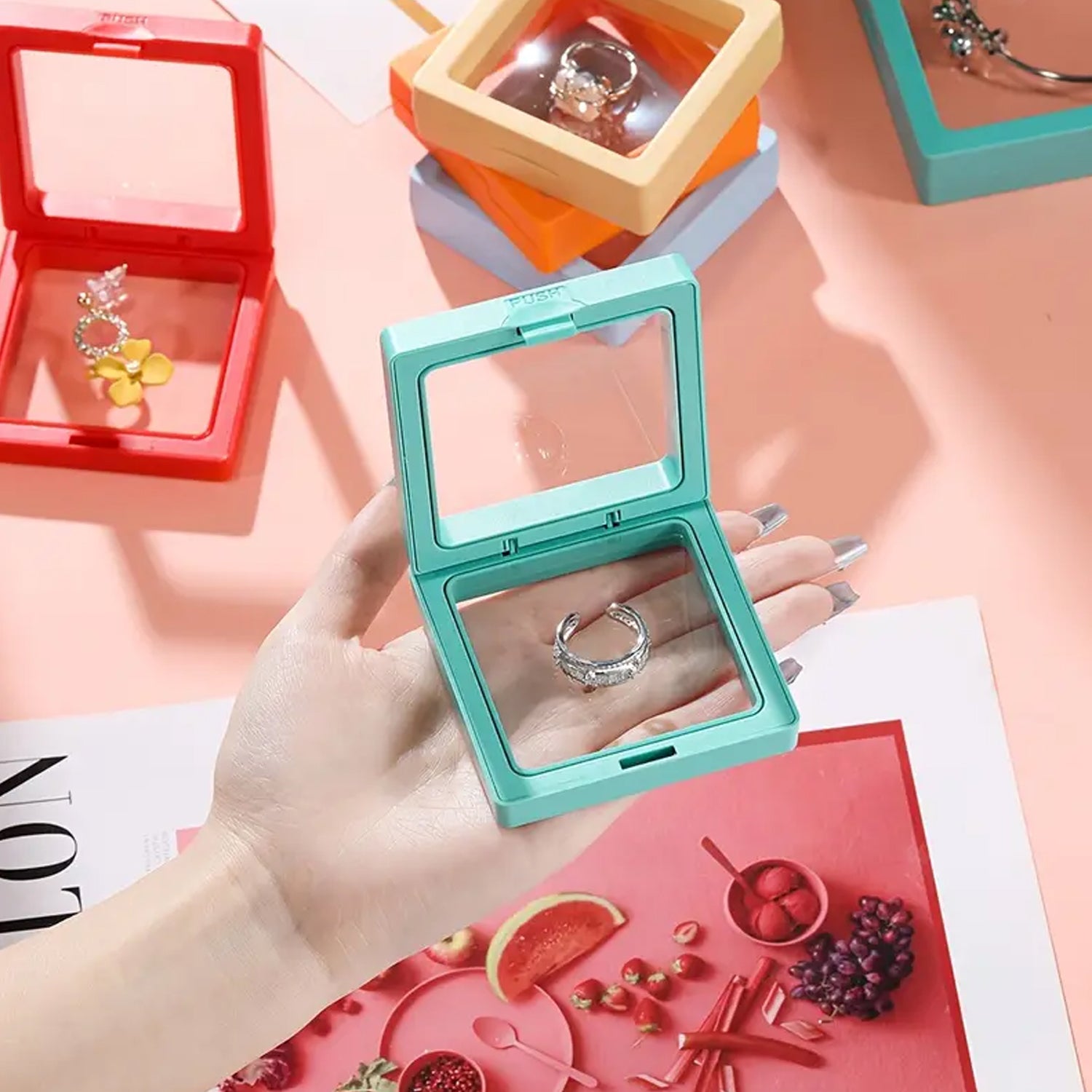 Transparent Jewellery Display Box (9x9 cm / 1 Pc)