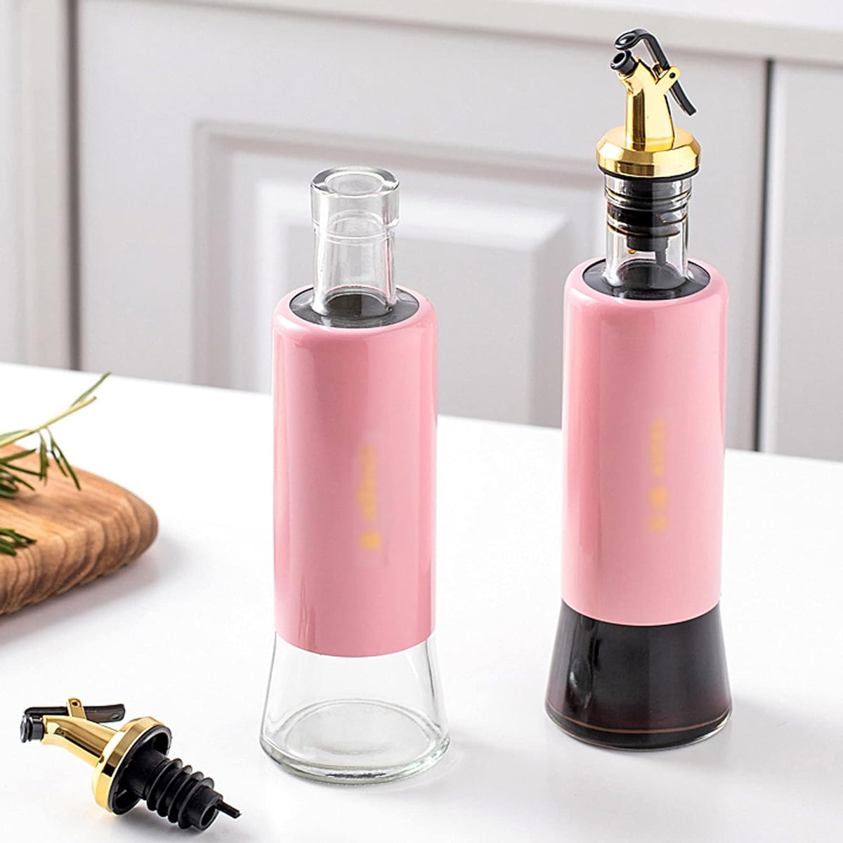 Olive Oil Dispenser – Leakproof Glass Bottle with Non-Drip Spout for Kitchen & Cooking (300 ML)
