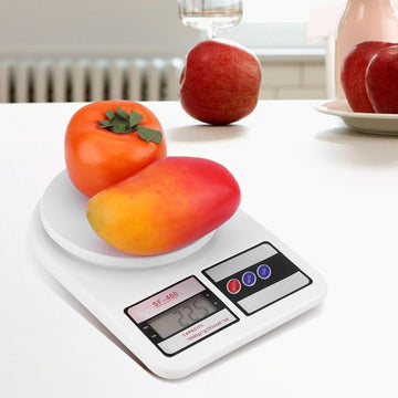 Digital weighing scale for precise 10 kg measurements.
