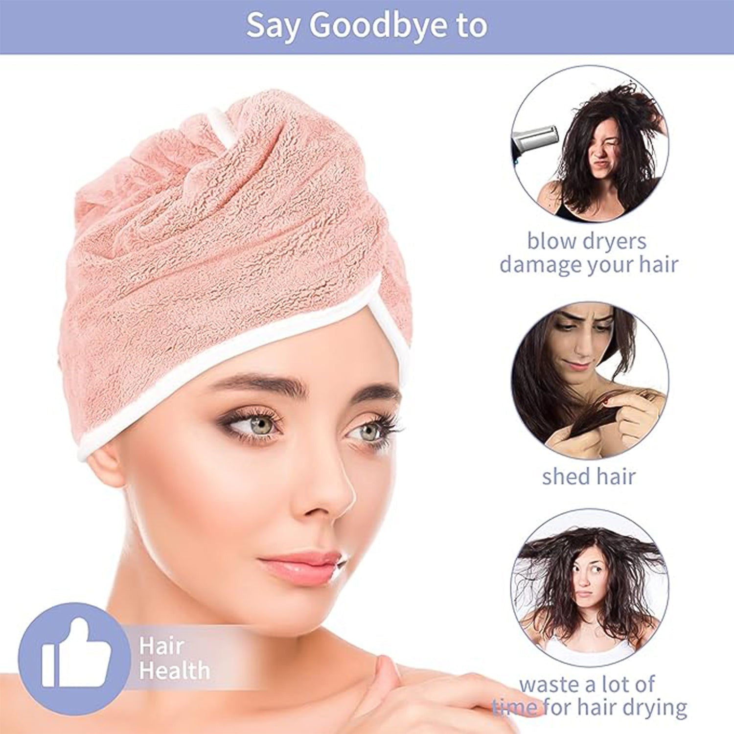 Hair Drying Magic Hair Cap Towel Wrap for Women Bath Towels (1 / Mix Design) Hair accessories
