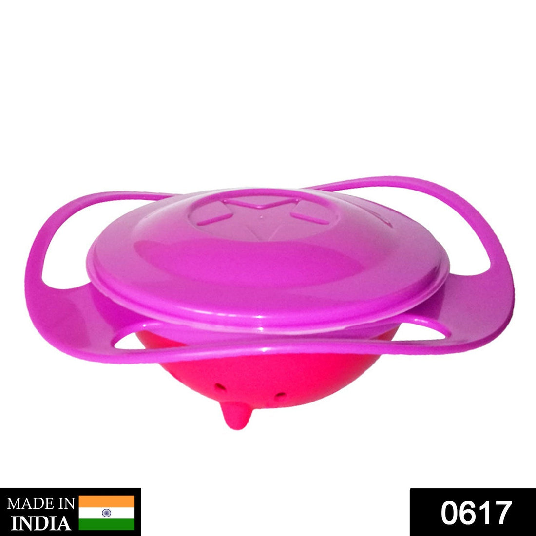 360-degree rotating toddler bowl with spill-proof design, ideal for on-the-go feeding.