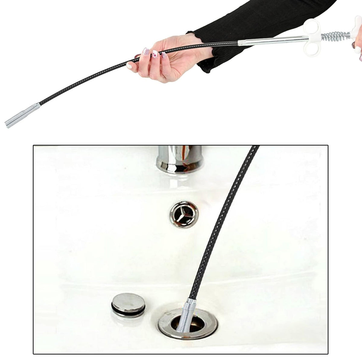 Drain Block Remover Cleaning Tool for Pipes, Clogged Drains ( 85 To 90 Cm / 1 Pc)