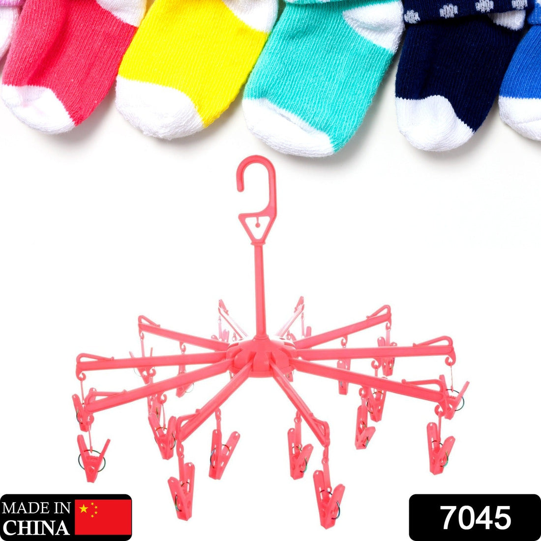 Foldable underwear dryer with 16 clips