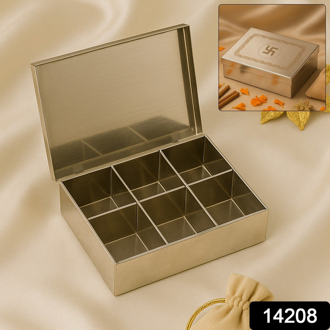 Tradi metal Pooja Basket 