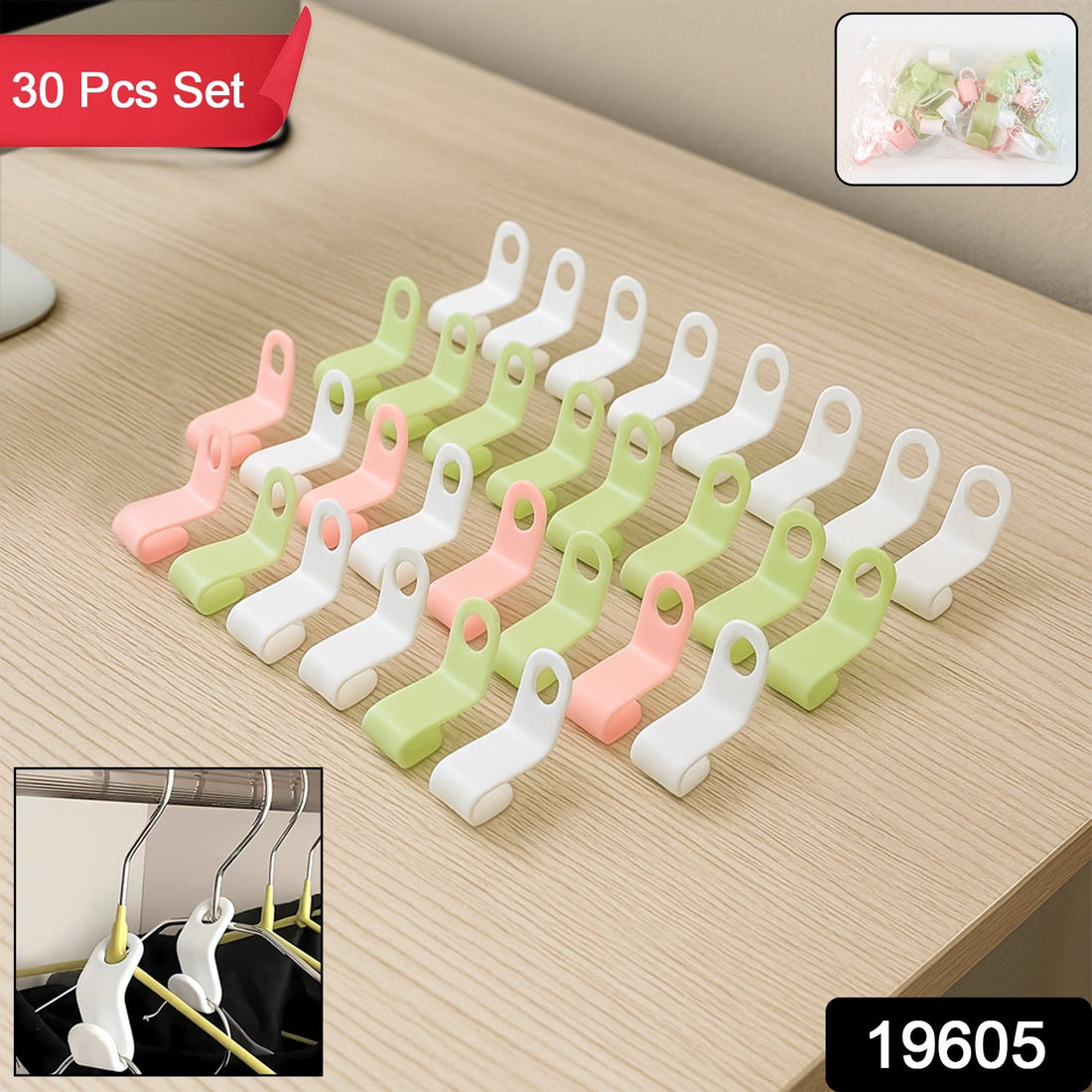 Multi-Color Hanger Connector Hooks Set