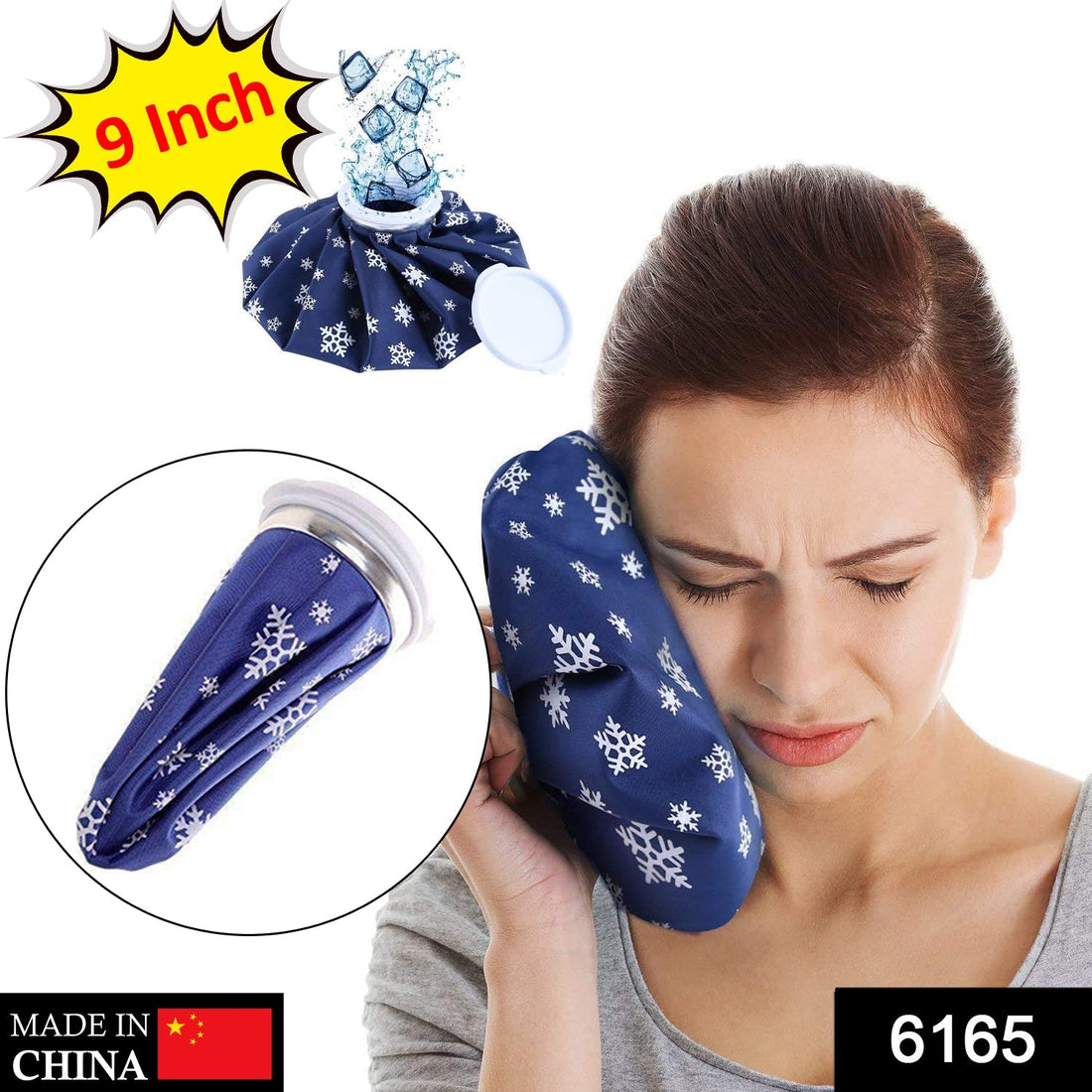 Ice pack designed for joint pain relief, with a focus on ergonomic use