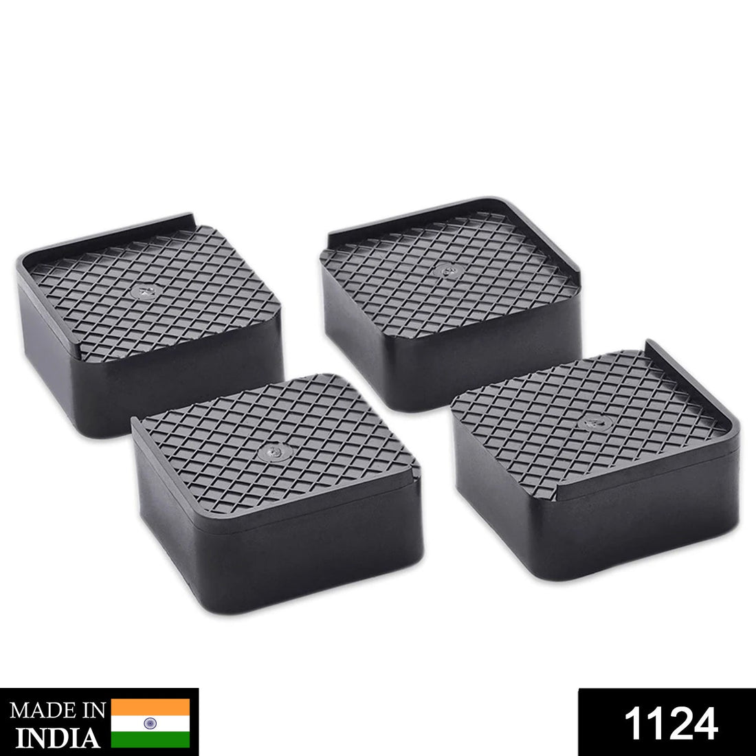 Set of 4 multipurpose stands for heavy-duty use with furniture and appliances.