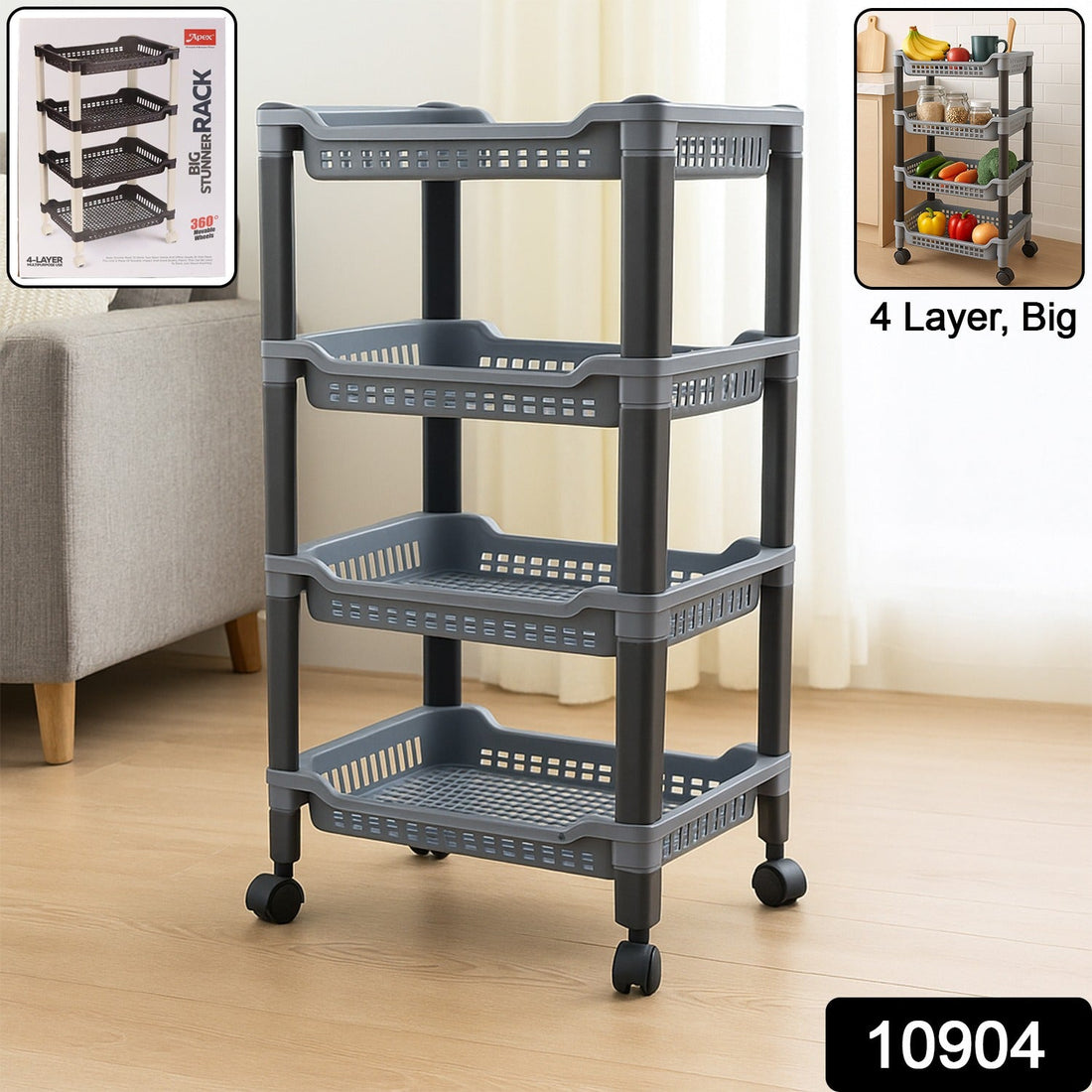 4-Layer Storage Trolley