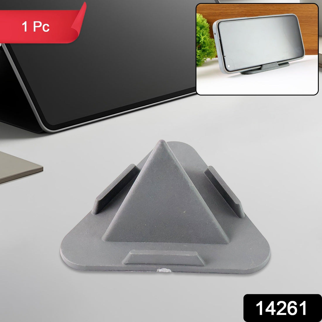 Modern Grey Pyramid Stand