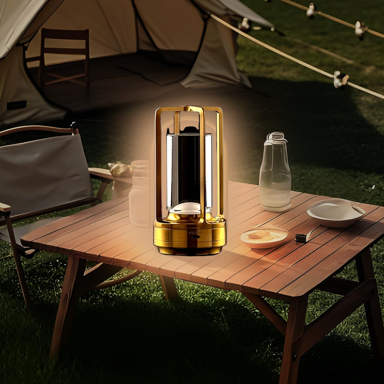 Crystal Lantern Lamp, Crystal Lantern Table Lamp, 3 Colors Rechargeable Cordless Led Lights for Restaurant / Bedroom Lights (1 Pc)