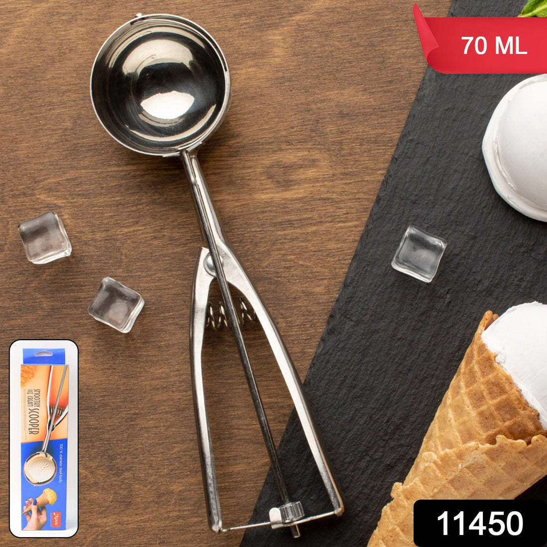 Premium Stainless Steel Ice Cream Scoop