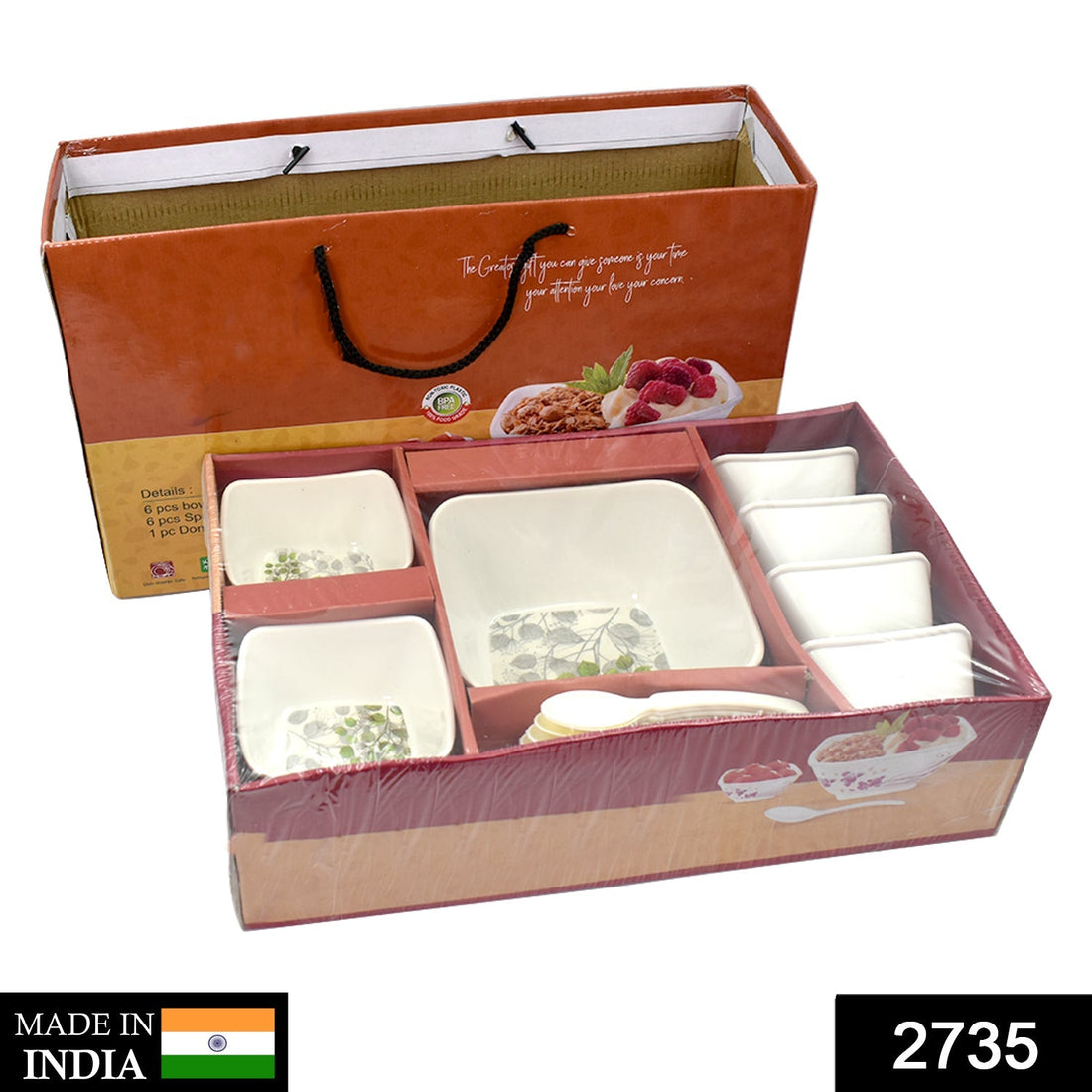 13-piece pudding set for serving food.