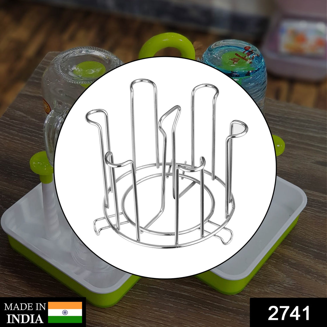 Stainless steel glass stand for kitchen use