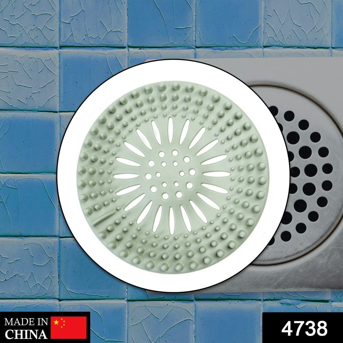 Shower drain cover with a durable surface to prevent clogging and ensure smooth drainage