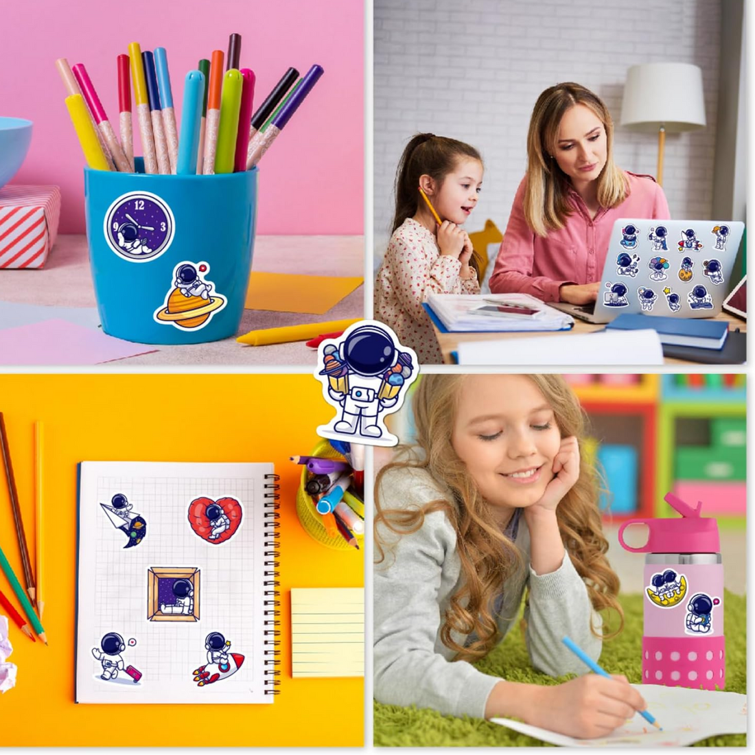 Magnetic geometry box with calculator and art supplies