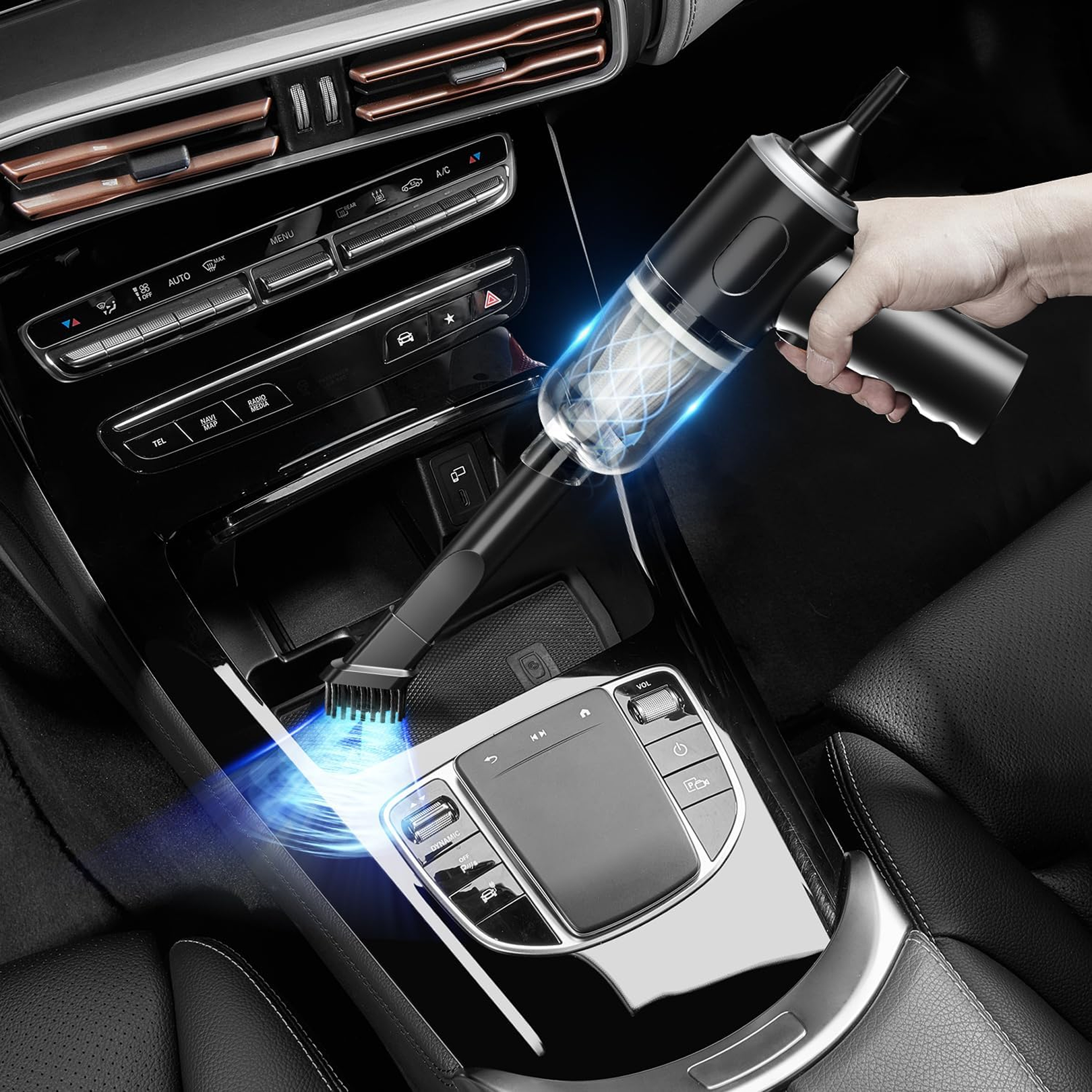 3 in 1 Mini Car Vacuum – Wireless, Rechargeable, Blower & Dust Cleaner for Car, Home & Keyboard