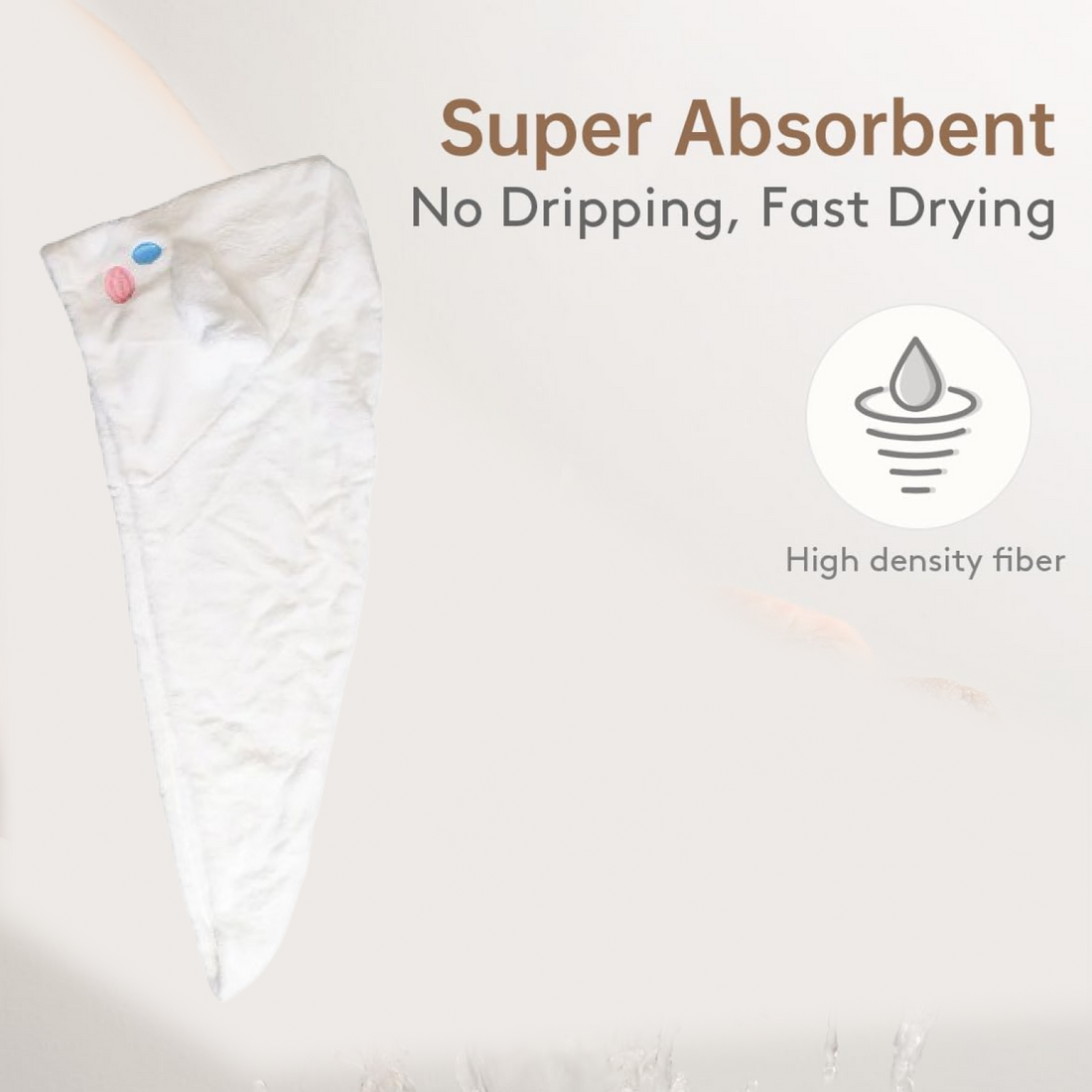 Premium Soft Microfiber Hair Drying Towel