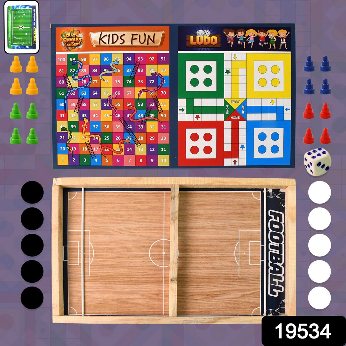 Wooden Board Game Set 