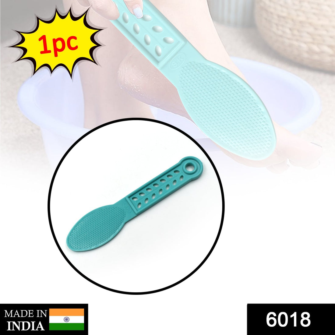 Plastic foot scrubber for pedicure.