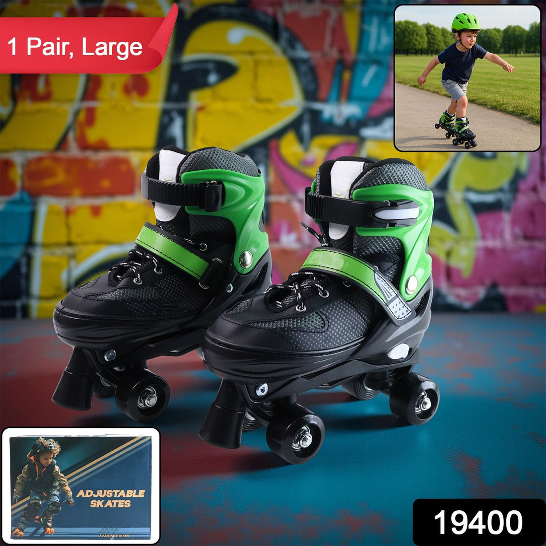Adjustable Size Roller Skates for Boys & Girls