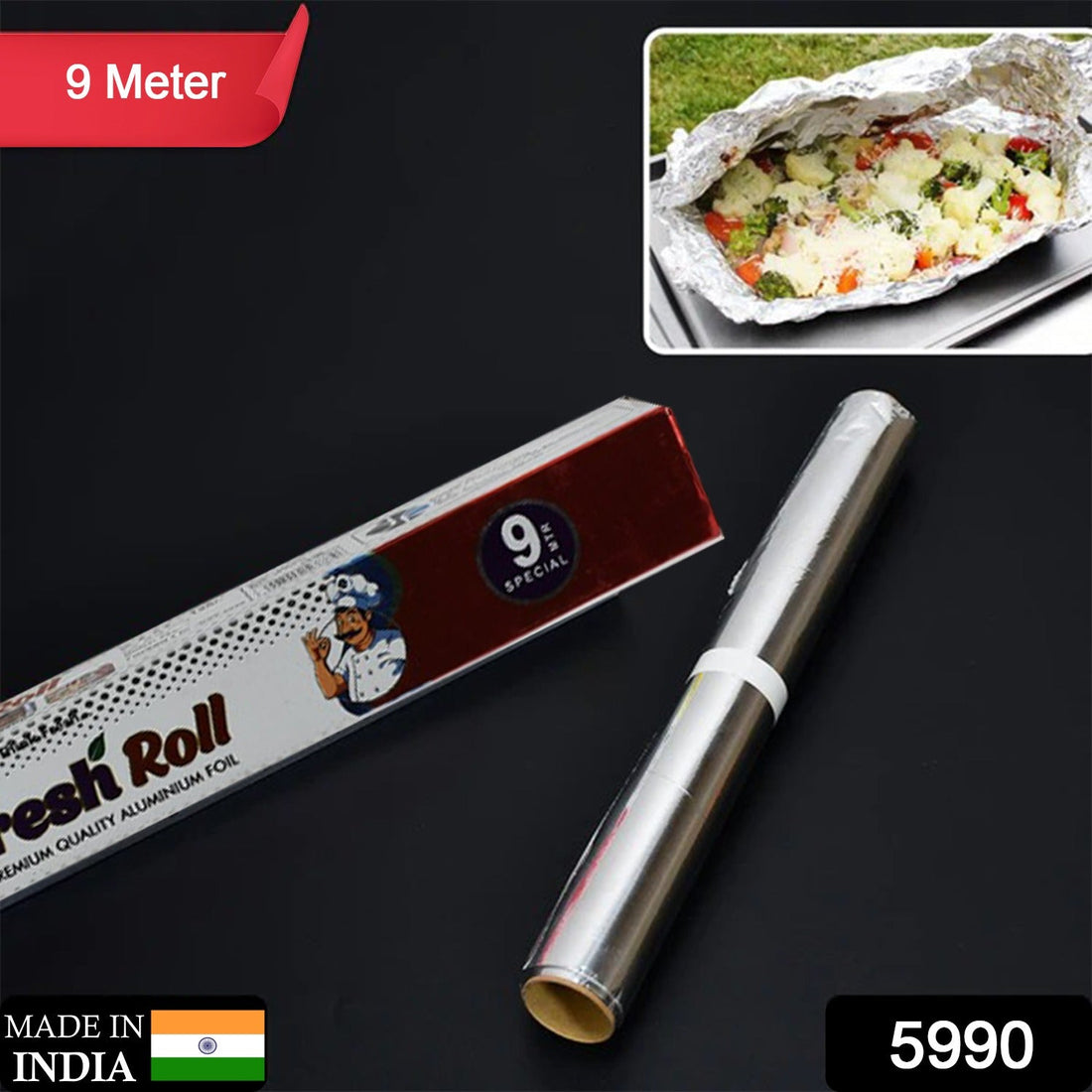 Heavy-duty non-stick aluminum foil roll