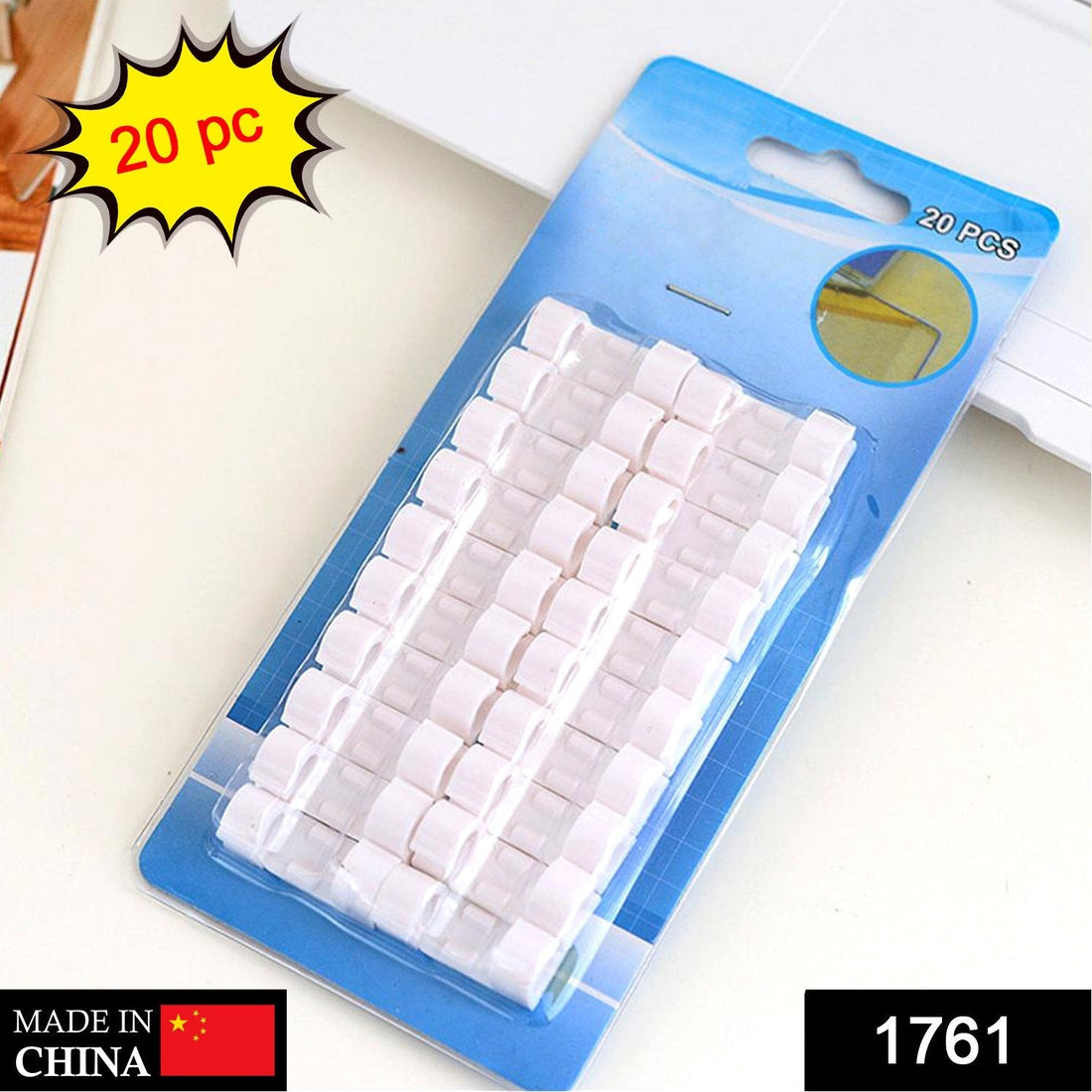 Self-adhesive cable clips