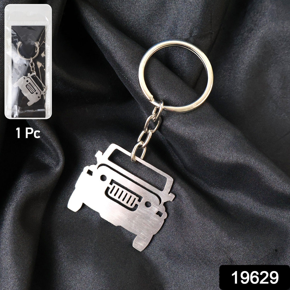 Stylish Metal Jeep Shape Keychain