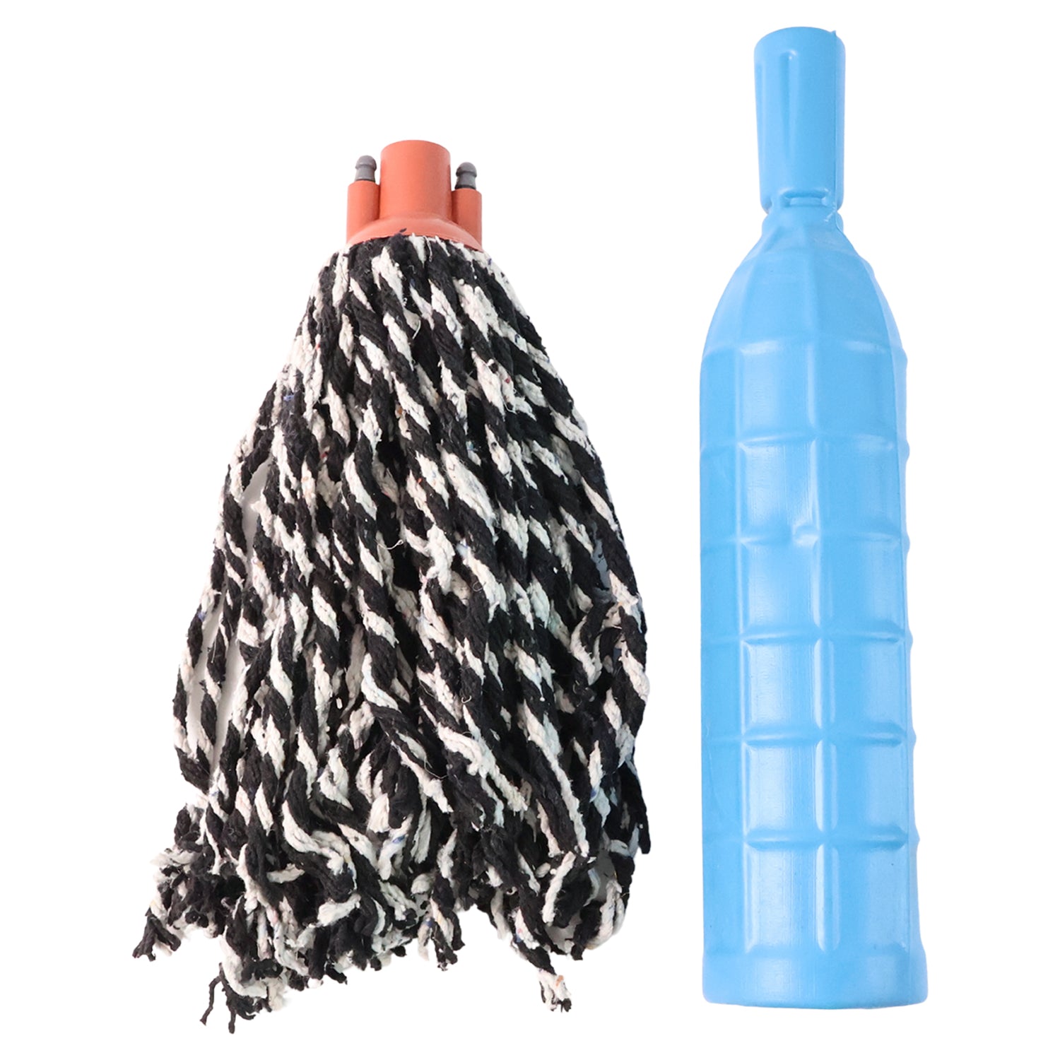 Plastic Mop Refill with Handle Grip – Durable Cotton Yarn Floor Cleaning Mop Head for Household and Commercial Use