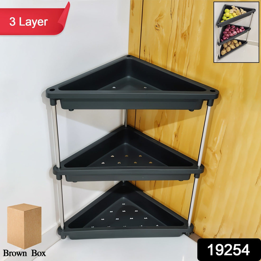 Tri Hold Corner Rack