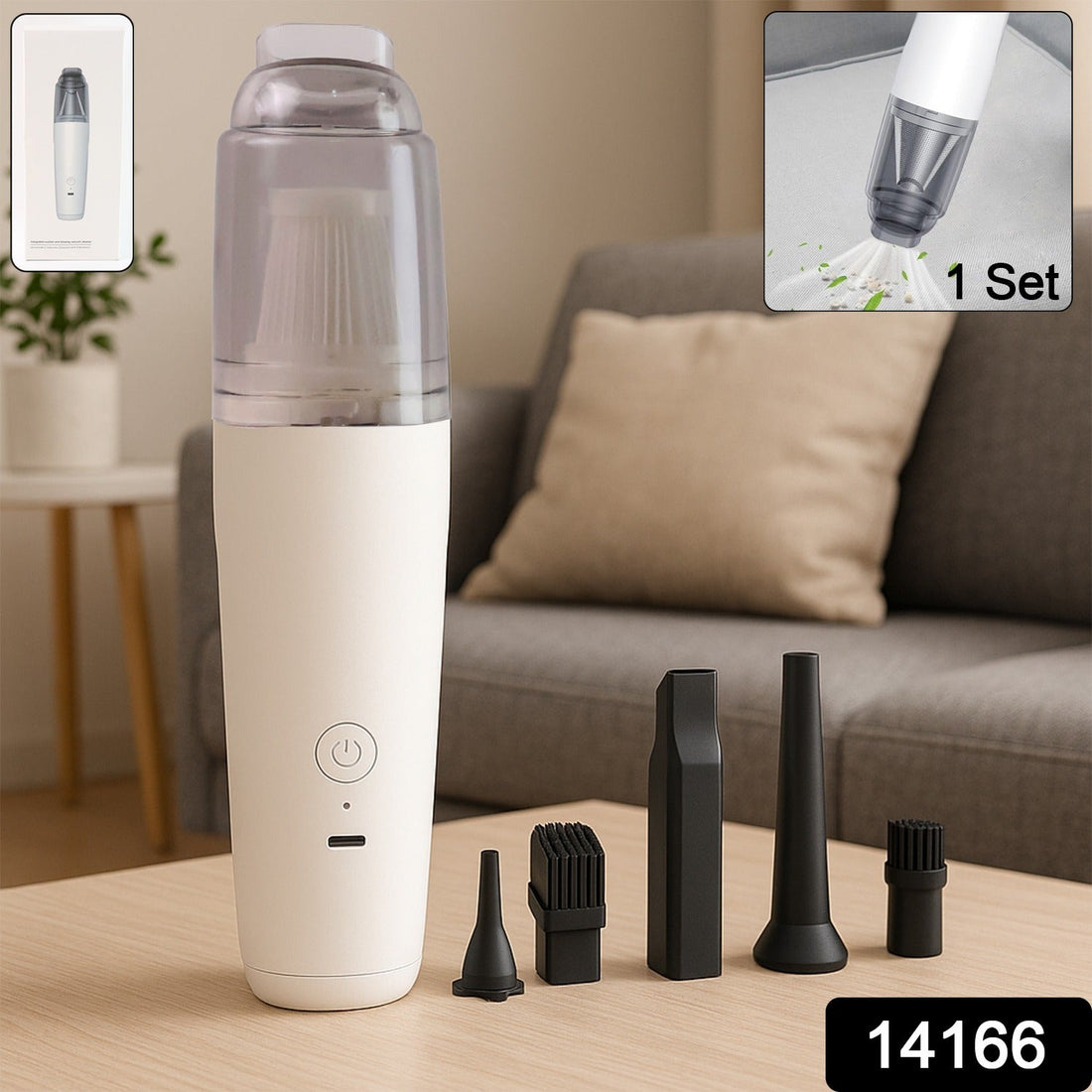Mini Portable Cordless Vacuum Cleaner Set