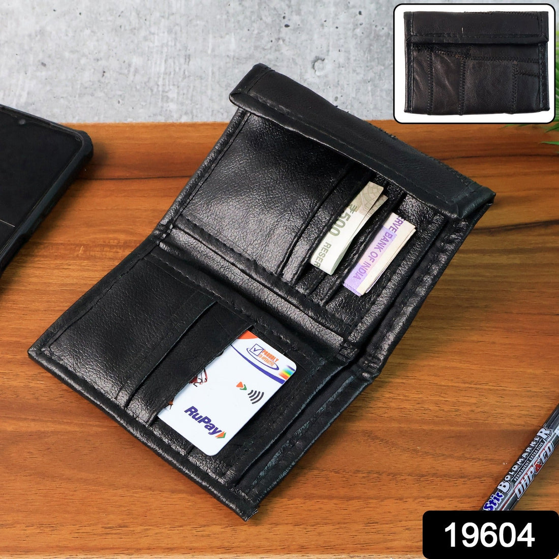 Premium Genuine Leather Bi-Fold Wallet