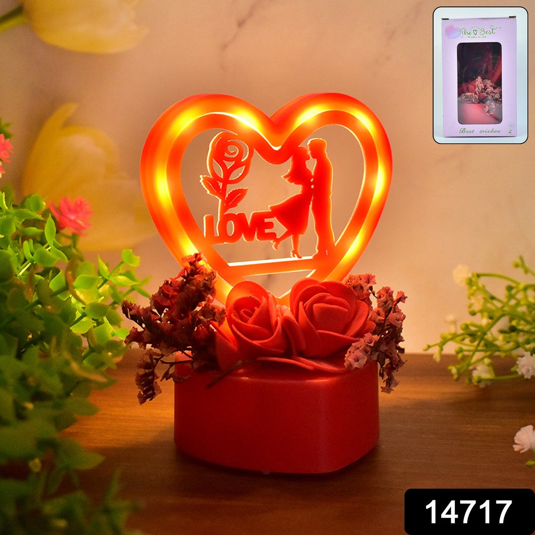 Heart-Shaped Love Couple Display Piece