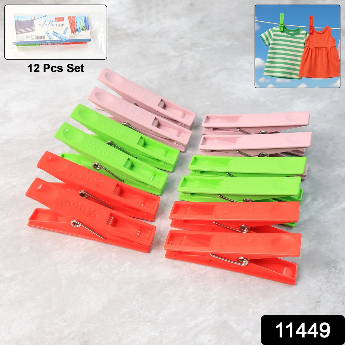 Durable Cloth Clips Set