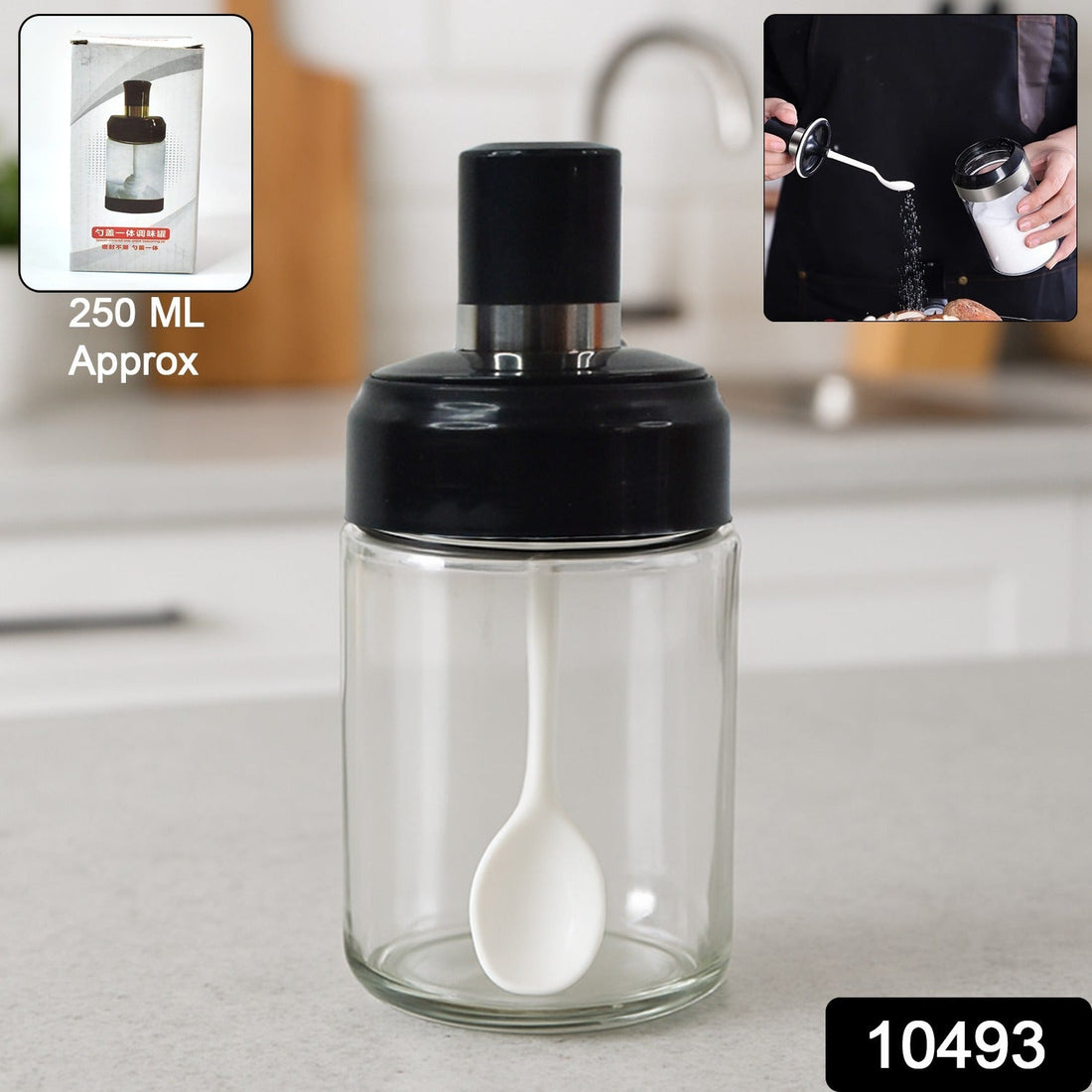Clear Glass Kitchen Storage Jar