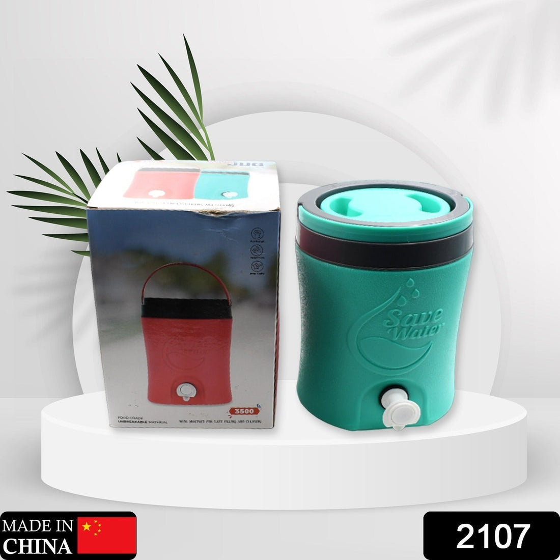 3.5L insulated water jug with tap, perfect for traveling