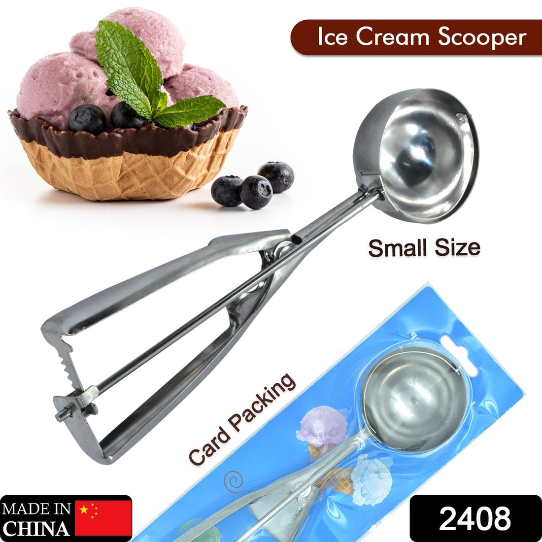 Stainless steel ice cream scoop