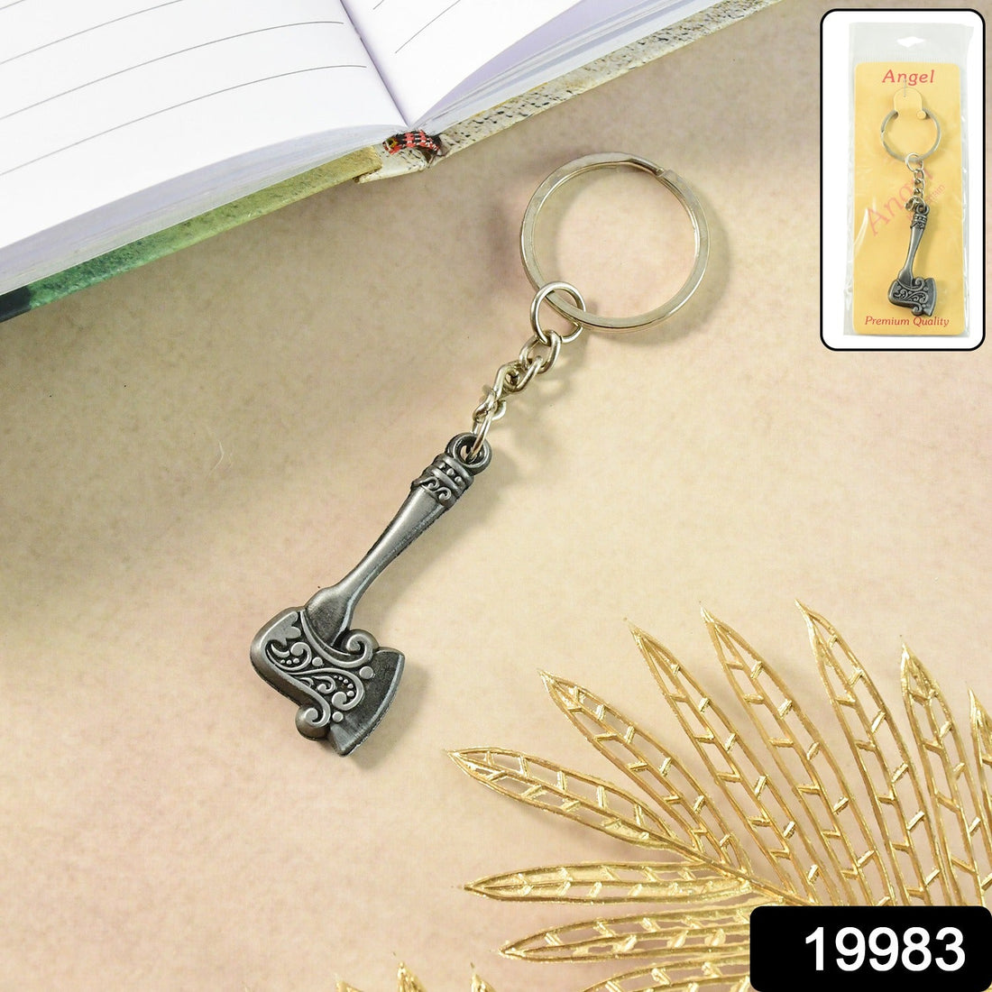 Stylish Axe Shape Metal Keychain