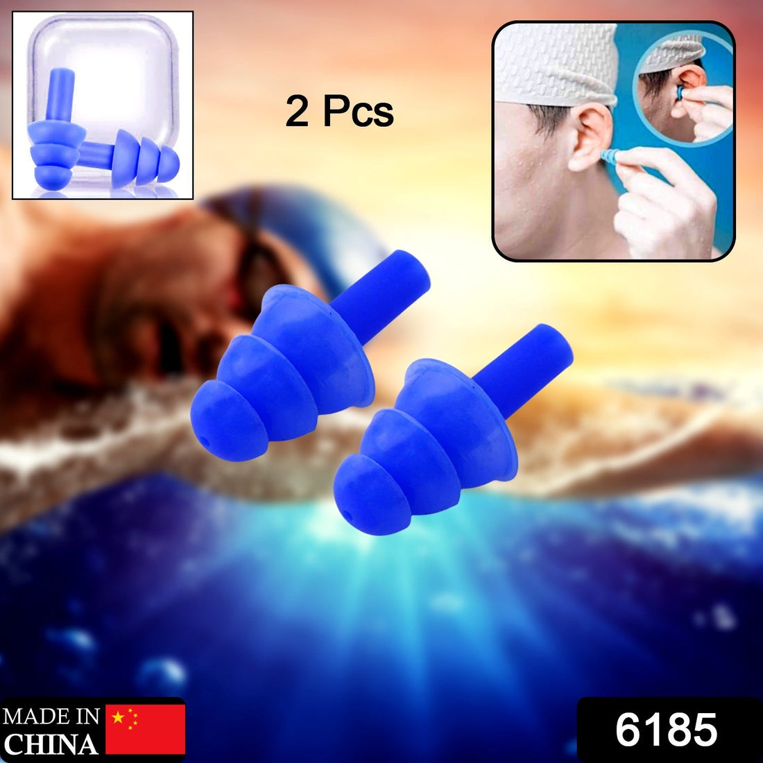 Ultra-soft foam ear plugs for work, travel, and learning, 2-piece set for comfort.