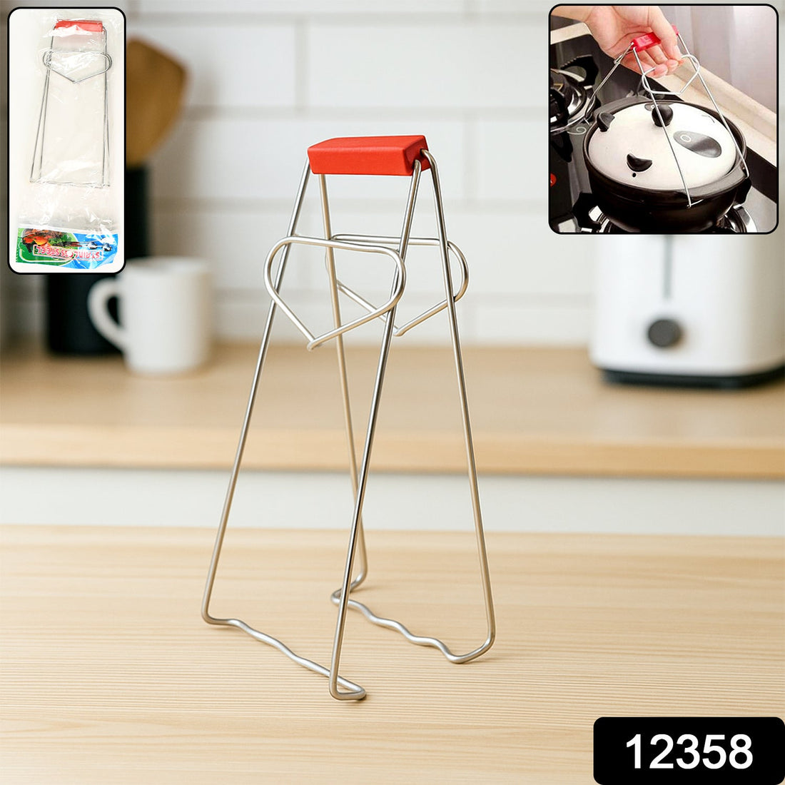 Heavy-Duty Stainless Steel Kitchen Dish Plate Bowl Vessel Gripper Tong 
