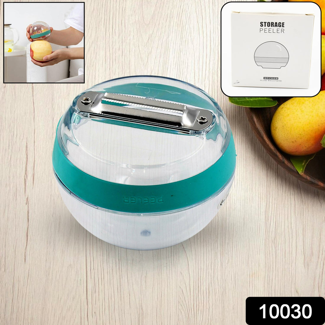 Multifunctional Round Peeler with Removable Storage – Washable Vegetable & Fruit Peeler for Kitchen (1 Pc / Mix Color)